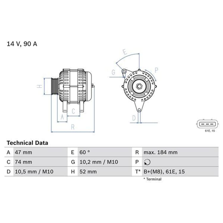 Bosch Generator BMW 3er Z3 Bosch Generator BMW 3er Z3 von BOSCH