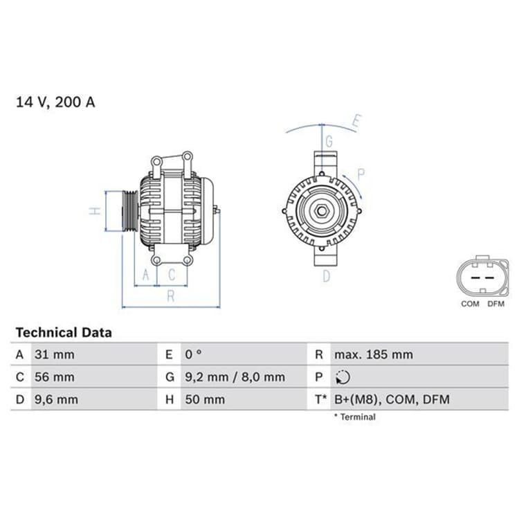 Bosch Generator Mercedes C-Klasse Clc-Klasse Clk E-Klasse S-Klasse von BOSCH