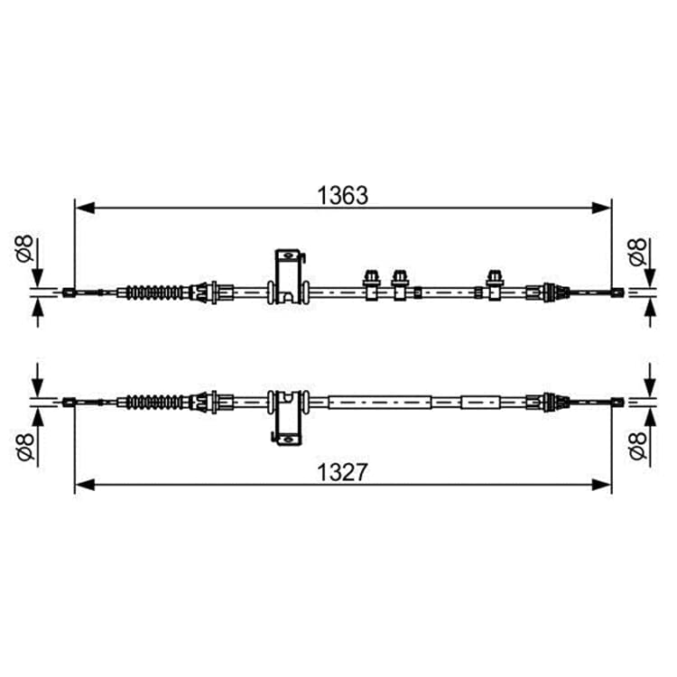 Bosch Handbremsseil Ford B-Max Fiesta von BOSCH