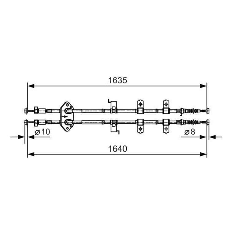 Bosch Handbremsseil Mazda 6 von BOSCH