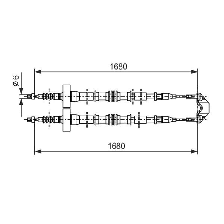 Bosch Handbremsseil Opel Zafira von BOSCH