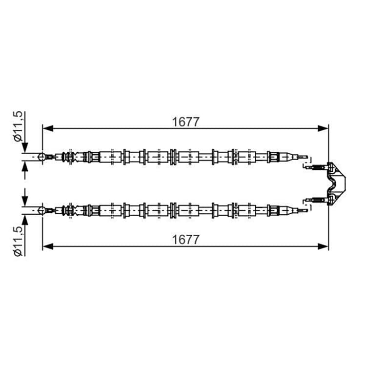 Bosch Handbremsseil Opel Zafira Bosch Handbremsseil Opel Zafira von BOSCH