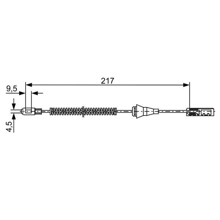 Bosch Handbremsseil hinten Opel Corsa von BOSCH