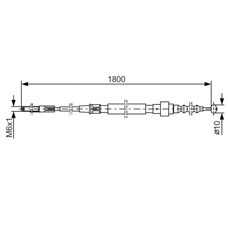 Bosch Handbremsseil hinten VW Golf Jetta Bosch Handbremsseil hinten VW Golf Jetta von BOSCH