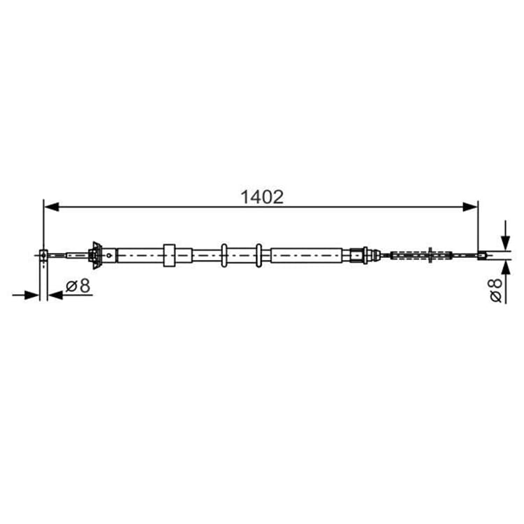 Bosch Handbremsseil hinten links Ford Ka von BOSCH