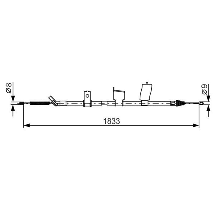 Bosch Handbremsseil hinten links Nissan Qashqai Bosch Handbremsseil hinten links Nissan Qashqai von BOSCH