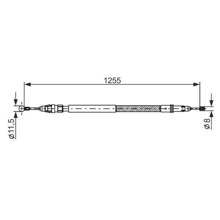 Bosch Handbremsseil hinten links rechts Citroen C8 Fiat Ulysse Lancia Phedra Peugeot 807 von BOSCH