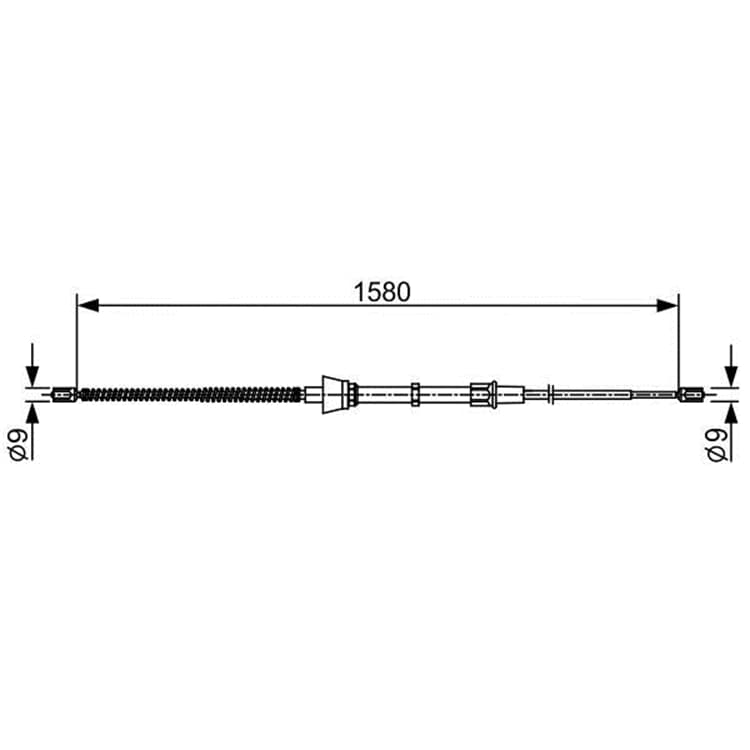 Bosch Handbremsseil hinten links rechts Seat Cordoba Ibiza Skoda Fabia VW Fox Polo von BOSCH