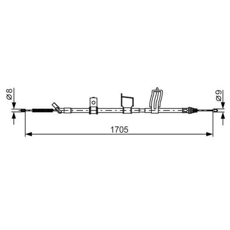 Bosch Handbremsseil hinten rechts Nissan Qashqai Bosch Handbremsseil hinten rechts Nissan Qashqai von BOSCH