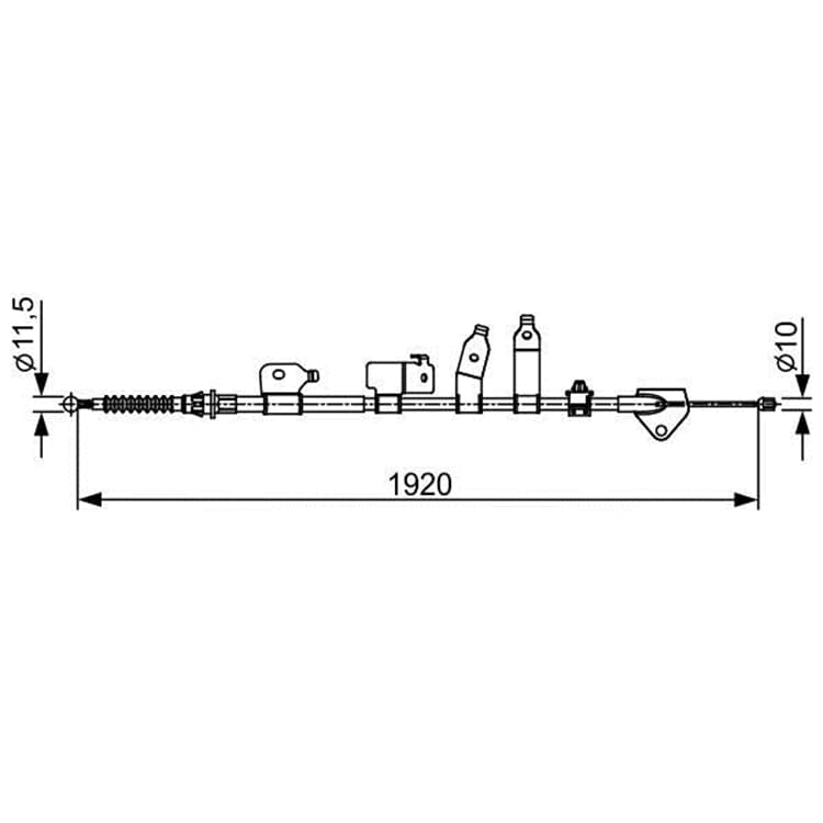 Bosch Handbremsseil hinten rechts Toyota Auris Corolla von BOSCH