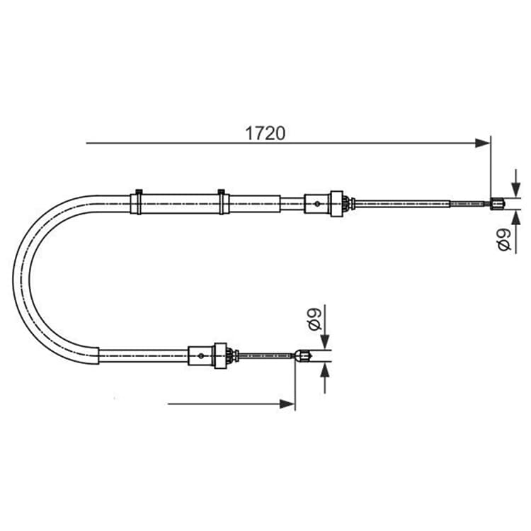 Bosch Handbremsseil hinten rechts links Dacia Duster Bosch Handbremsseil hinten rechts links Dacia Duster von BOSCH