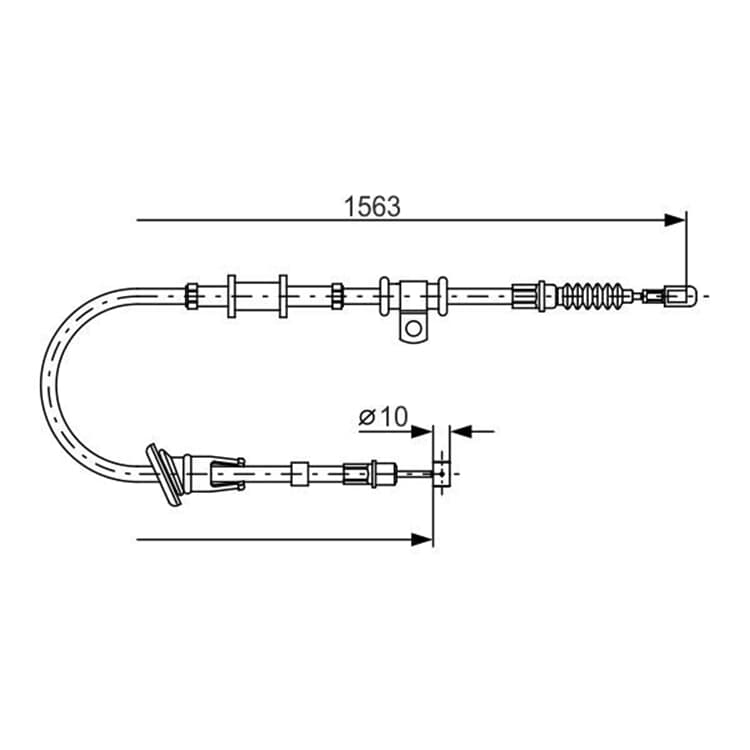 Bosch Handbremsseil links Mitsubishi Bosch Handbremsseil links Mitsubishi von BOSCH