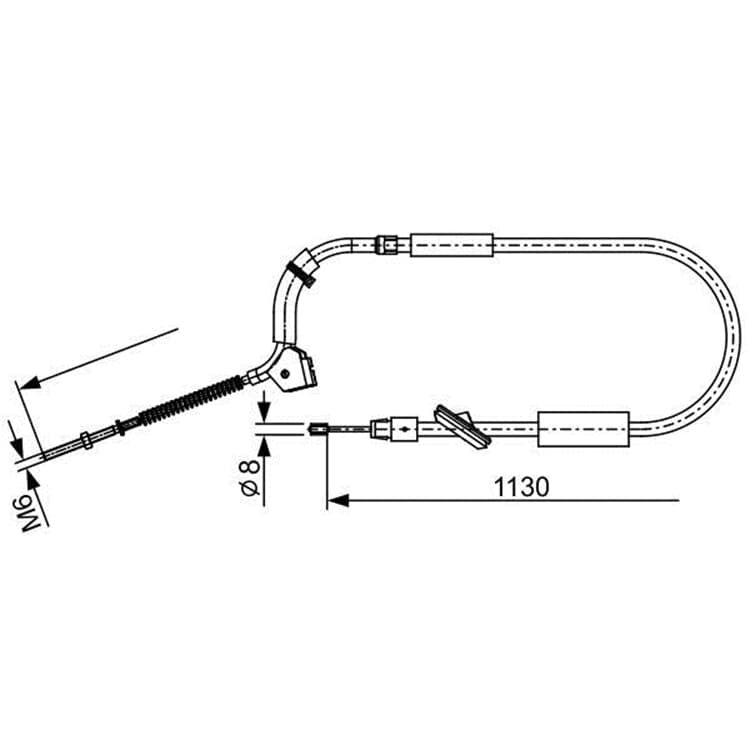 Bosch Handbremsseil vorne Mercedes A-Klasse von BOSCH