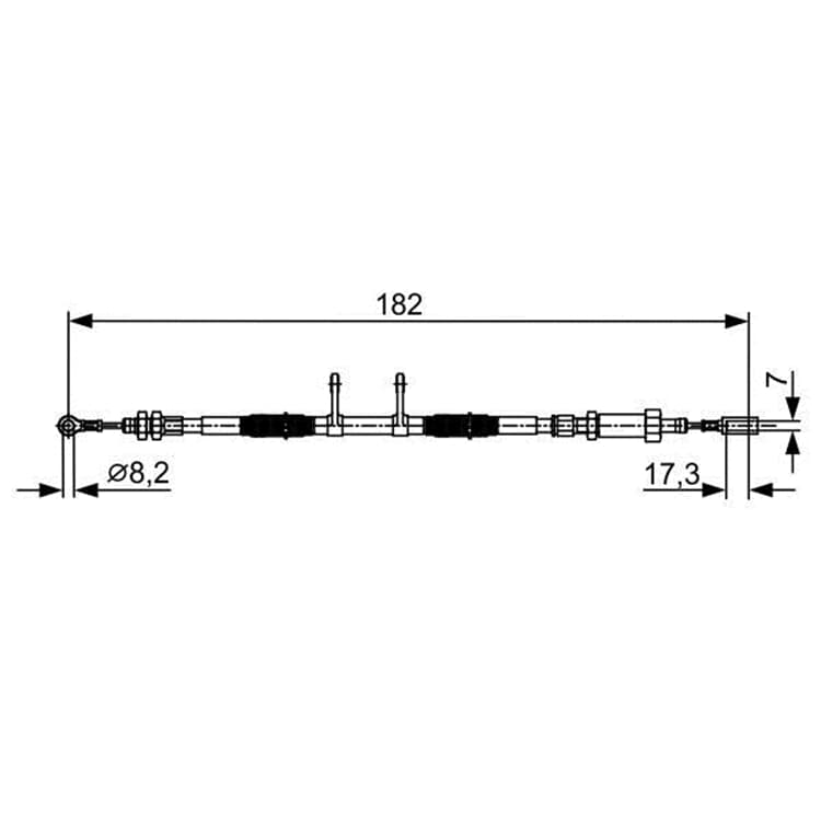 Bosch Handbremsseil vorne mitte Citroen Jumper Fiat Ducato Peugeot Boxer Bosch Handbremsseil vorne mitte Citroen Jumper Fiat Ducato Peugeot Boxer von BOSCH