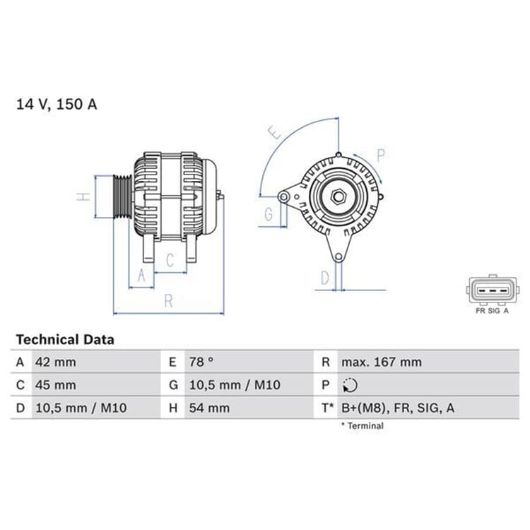 Bosch Lichtmaschine Ford C-Max Fiesta 5 Focus 2 Volvo C30 S40 II V50 Bosch Lichtmaschine Ford C-Max Fiesta 5 Focus 2 Volvo C30 S40 II V50 von BOSCH