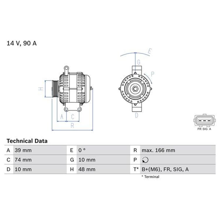 Bosch Lichtmaschine Ford Fiesta 5 Focus KA Street KA 1,3 - 1,6 + 16V von BOSCH