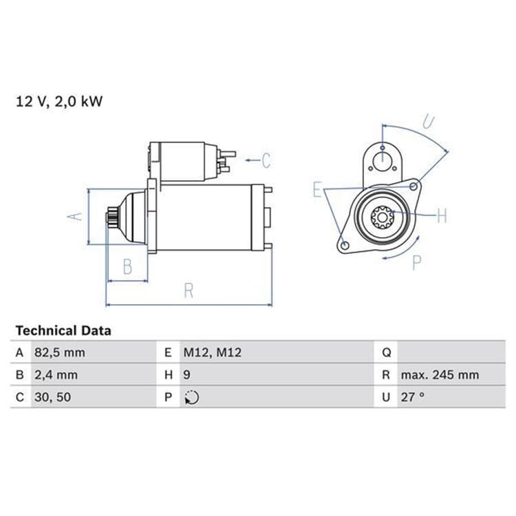 Bosch Starter Audi A4 A6 Seat Exeo Skoda Superb von BOSCH