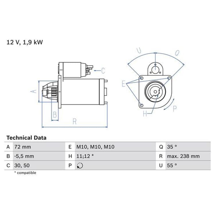 Bosch Starter Citroen DS Fiat Peugeot Bosch Starter Citroen DS Fiat Peugeot von BOSCH