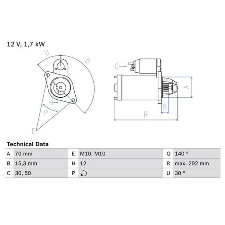 Bosch Starter Mercedes Bosch Starter Mercedes von BOSCH