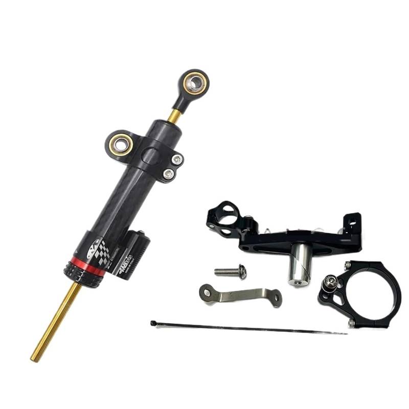 Für Y-amaha MT09 MT 09 MT-09 SP Mt09 2021 2022 2023 Motorradfaser-Carbon-Lenkstabilisierungsdämpfer mit Montagehalterungssatz Motorrad Lenkungsdämpfer(C) von BOSDF