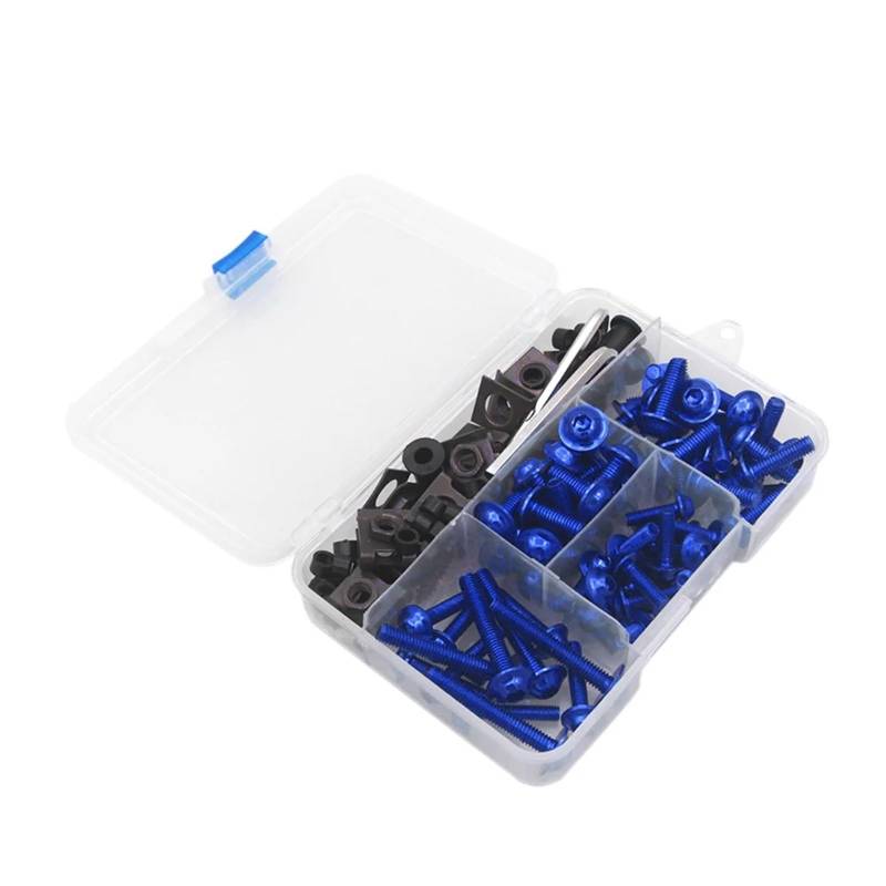 Motorrad Schrauben Set Für D-ucati M-onster 696 821 796 848 999 D-iavel 1200 749 1098 1198 1100s Ms4 Ms4r Motorrad Verkleidung Schrauben Kit Karosserie Schrauben Mutter(Blue) von BOSDF