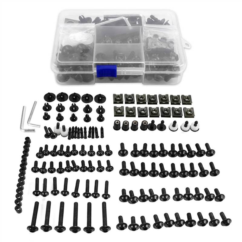 Motorrad Schrauben Set Für H-ONDA A-frica T-Win CRF1100L CRF1000L CRF 1100 1000 L A-dventure ADV XRV750 EIN Satz M6 M5 Verkleidungsschrauben Kit Karosserieschrauben Mutter(Black) von BOSDF