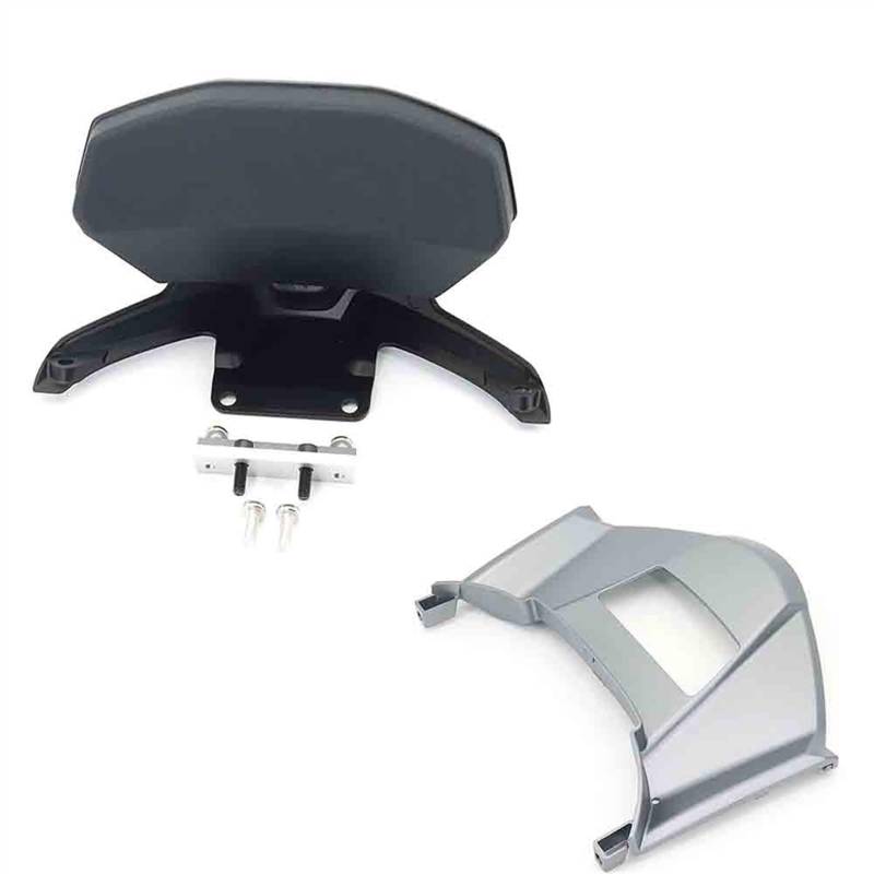 Sozius Haltegriff Für KYMCO AK550 AK 550 2017 2018 2019 2020 2021 2022 Motorrad Schwarz Hinten Passagier Sitz Rückenlehne Kissen Rückenlehne Pad(Silver) von BOSDF