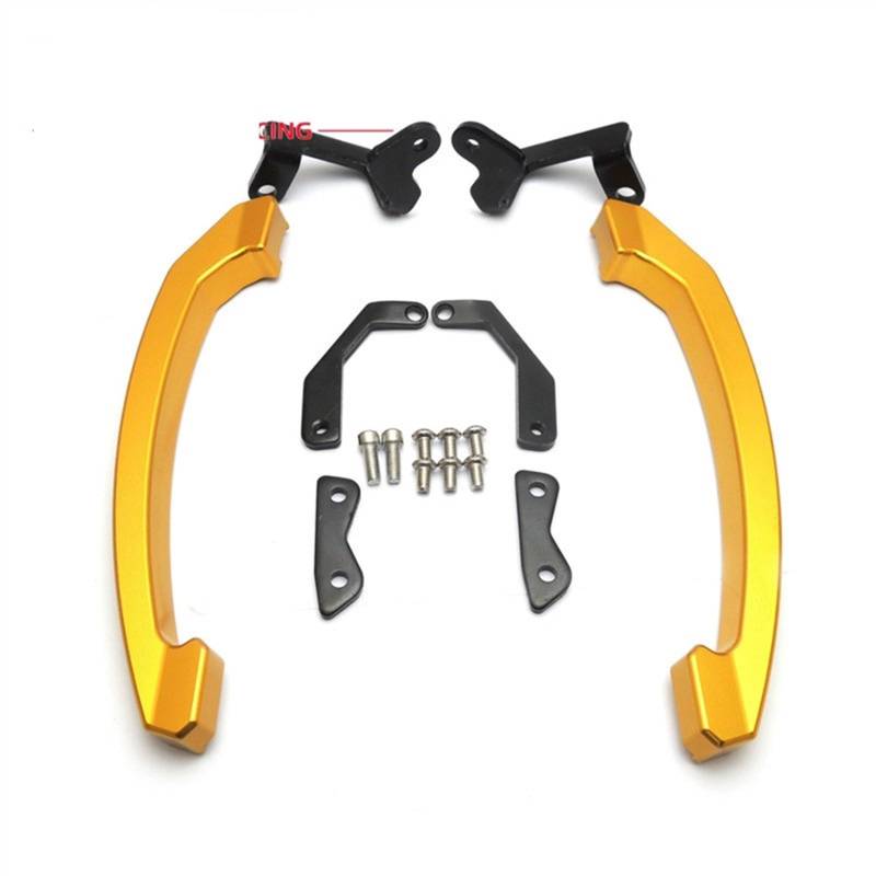 Sozius Haltegriff Für Y┐amaha MT 07 MT07 FZ FZ07 2015 2016 2017 Motorrad Hinten Rücksitz Beifahrer Armlehne Bar Armlehne Zubehör(Gold) von BOSDF