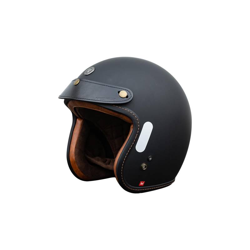 BOSERMEM Motorradhelm ECE 22.06 Zertifiziert, Passend für ethelm Roller Scooter Moped Mofa Chopper Vespa(Mattschwarz, L=57-58CM) von BOSERMEM