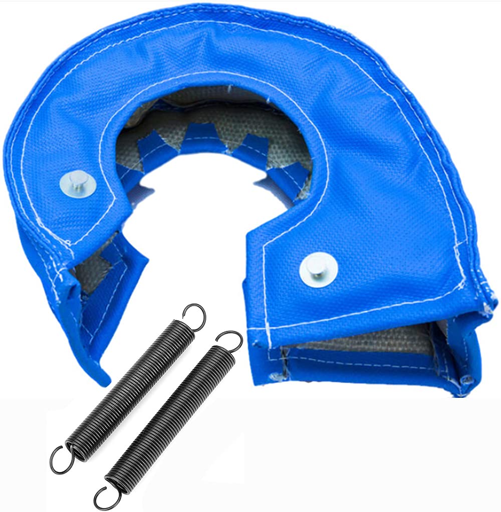 T4 Turbo Decke Turbolader Hitzeschild Ladegerät Abdeckung Wrap für T4 GT40 GT42 GT45, mit Befestigungsfedern (blau, T4: 23 x 23 x 10 cm) von BOSKING