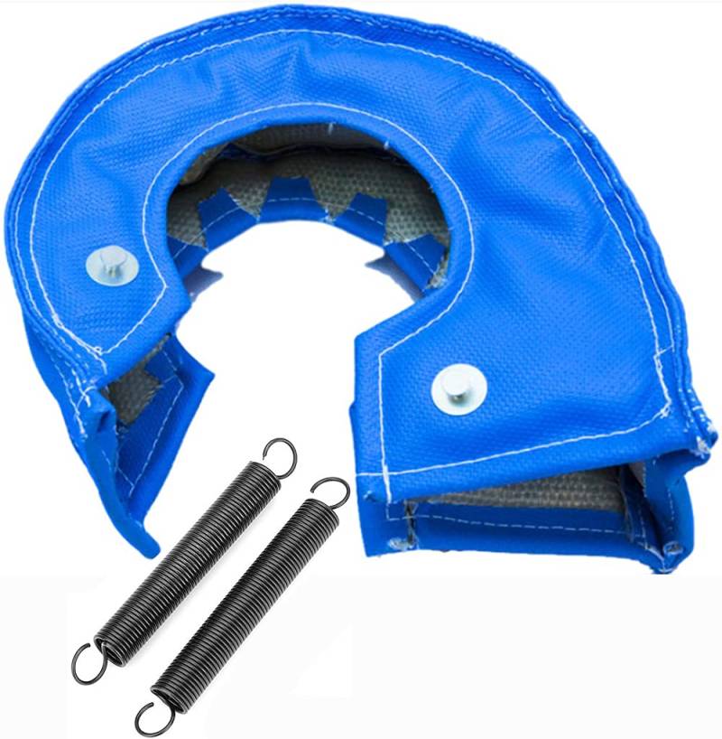 T4 Turbo Decke Turbolader Hitzeschild Ladegerät Abdeckung Wrap für T4 GT40 GT42 GT45, mit Befestigungsfedern (blau, T4: 23 x 23 x 10 cm) von BOSKING