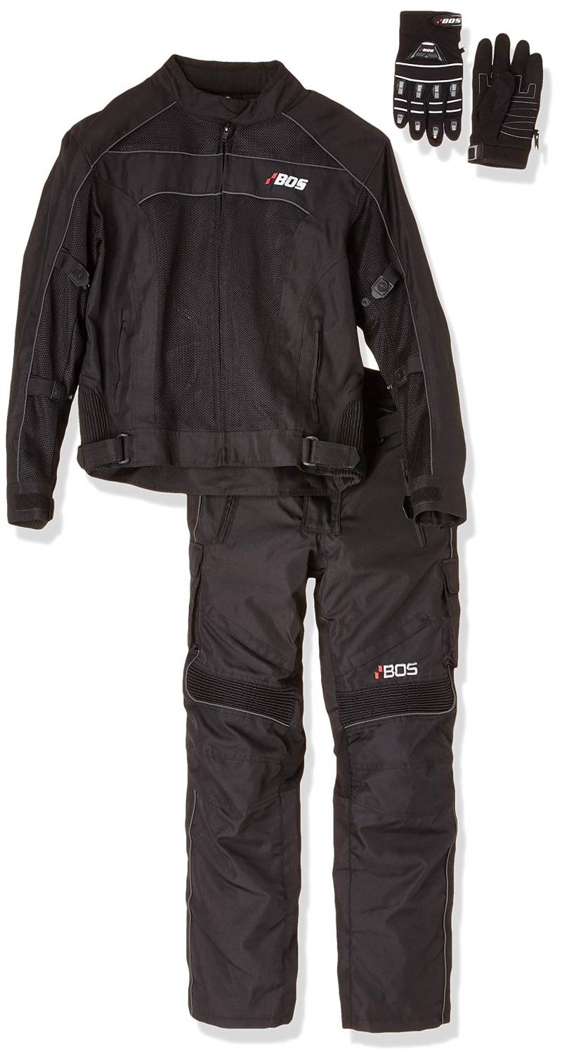 BOSMoto BKYOXKSDS Motorradkombi Biker Motorrad Textil Kombi Wasserdichte Jacke, Hosen 5XL, Schwarz von BOSMoto