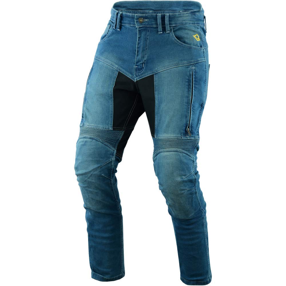 BOSmoto Herren Motorradhose Manner Motorradjeans Denim Motorrad Hose Mit Protektoren (34x32, Blue) von BOSmoto