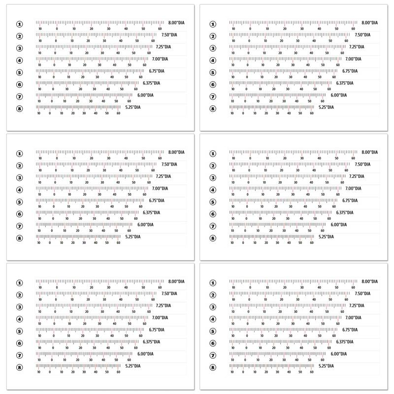6stk Harmonic Balancer Timing Tape für Motoren, 5,25" bis 8,00" Durchmesser Präzisionsklebeaufkleber für Gleichmäßige Motorleistung und Gewährleistung des Zündzeitpunkts von BOXOB