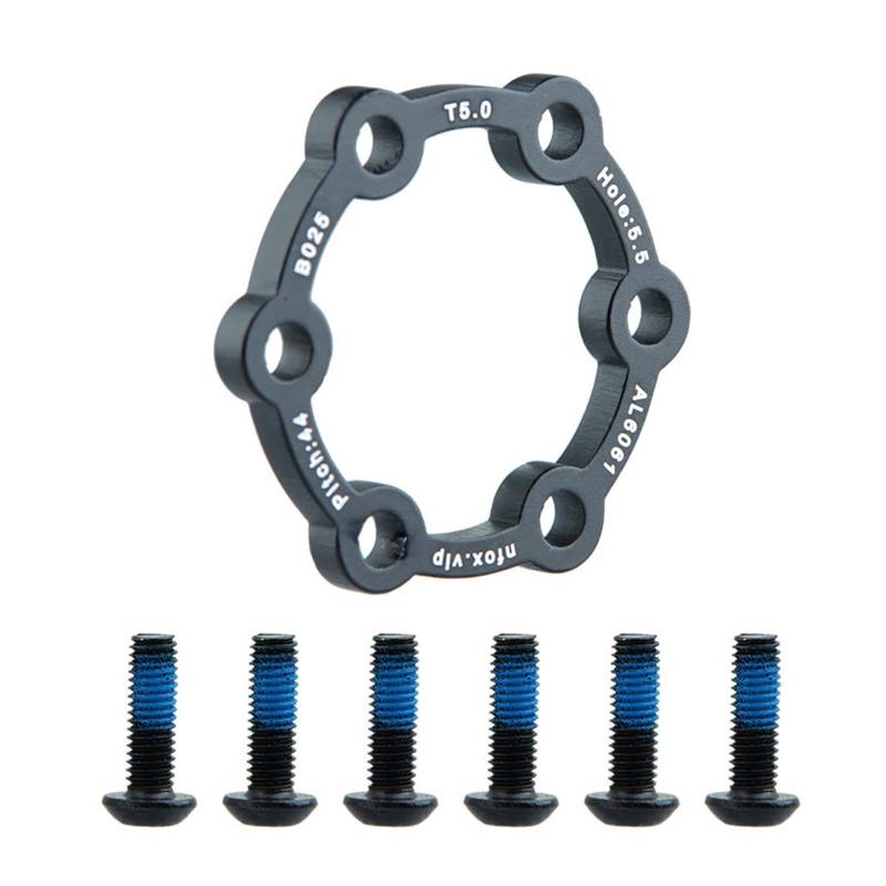Elektroroller Bremsscheibe Aluminiumlegierung 6 Loch Bremsscheibe mit 6 Schrauben Scheibenbremse Rotor Fahrräder Bremszubehör von BOYANDM