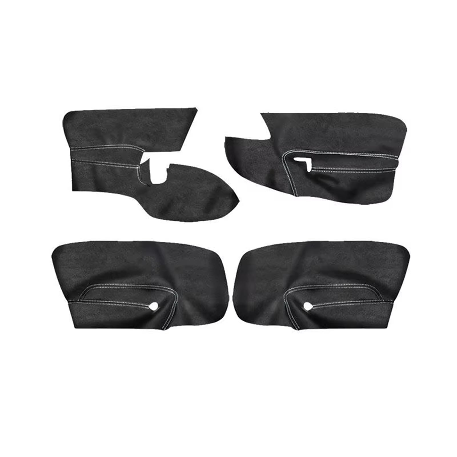Auto Trim Cover Auto Innentür Panel Armlehne Schwarz Wildleder Abdeckung Nur 4/5 Türen Für VW Für Golf 5 V Für MK5 Für Jetta 2005-2010 Auto Dekoration(Black-White line) von BPBHFFNMW