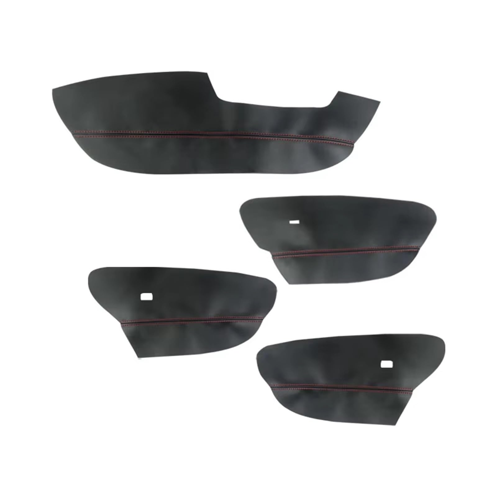 Auto Trim Cover Für X5 Für E70 2007-2013 4 Stücke Mikrofaser Leder Nur LHD Auto Styling Tür Armlehne Panel Abdeckung Trim Auto Dekoration(Black-red) von BPBHFFNMW