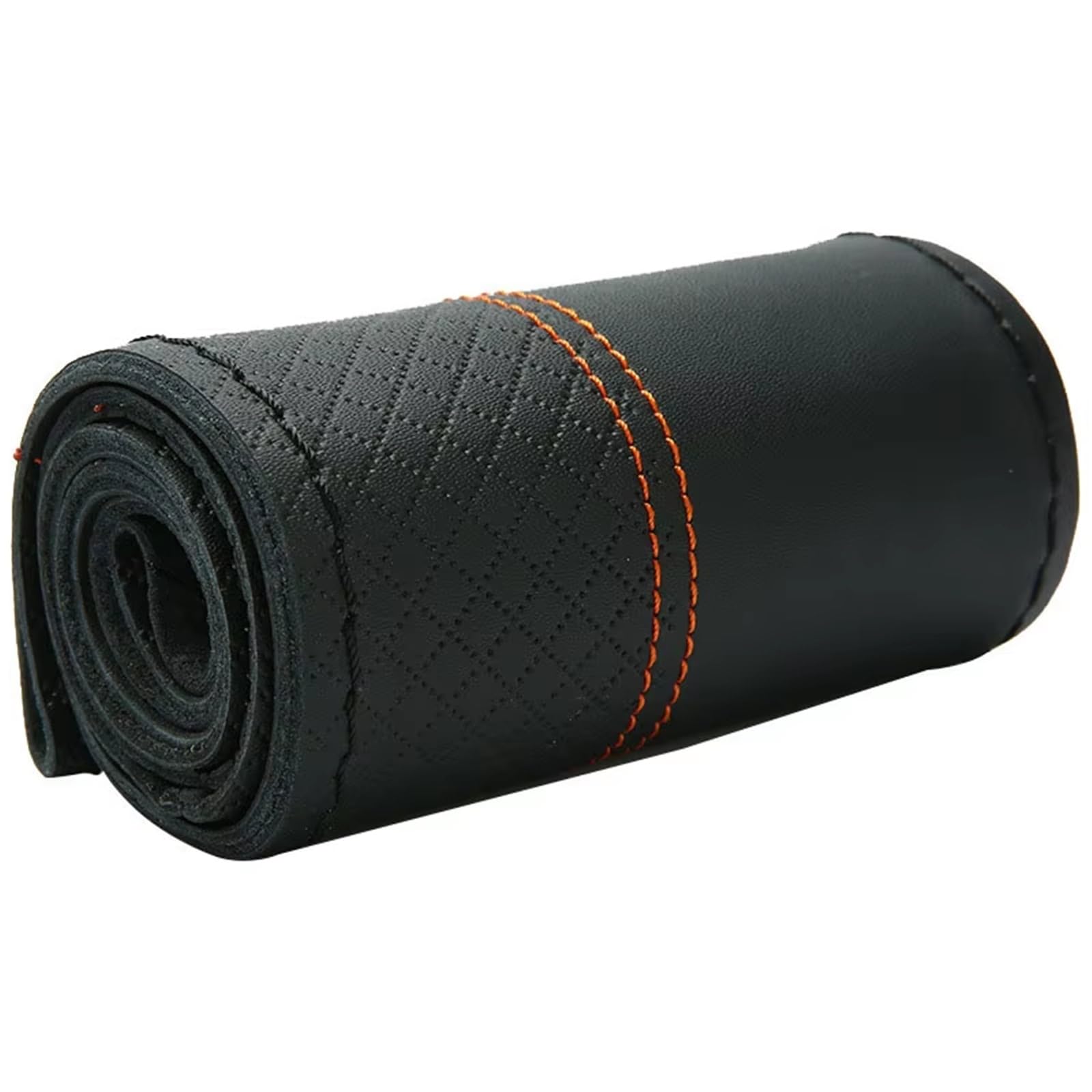 Lenkradbezug Atmungsaktives Design, Geflochtenes Etui Und Nadelfaden, Passend Für Auto-Lenkradabdeckungen Mit 38 cm Durchmesser Auto Lenkradschutz(Orange) von BPBHFFNMW