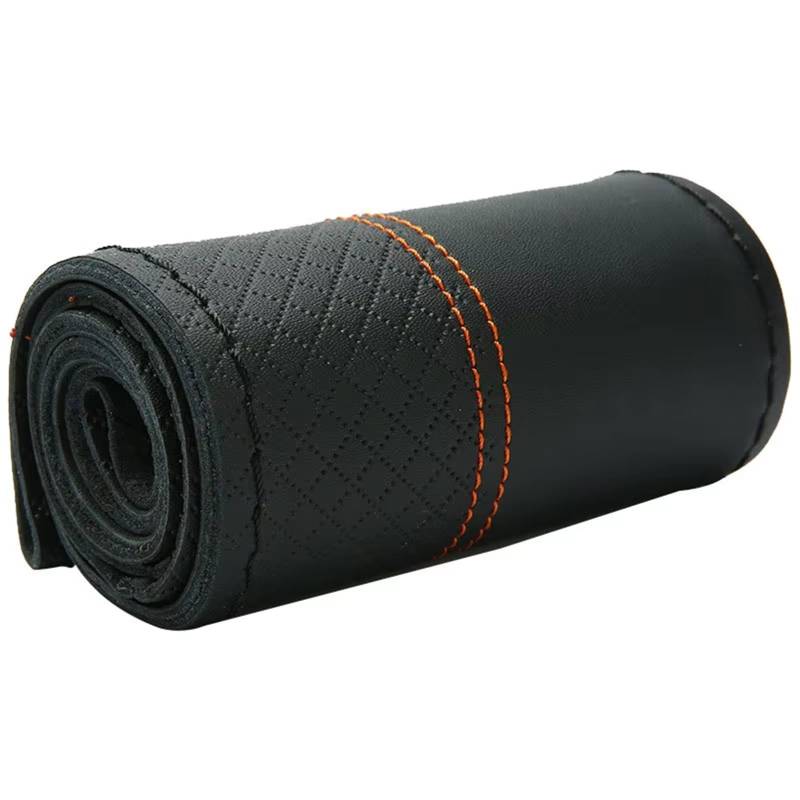 Lenkradbezug Atmungsaktives Design, Geflochtenes Etui Und Nadelfaden, Passend Für Auto-Lenkradabdeckungen Mit 38 cm Durchmesser Auto Lenkradschutz(Orange) von BPBHFFNMW