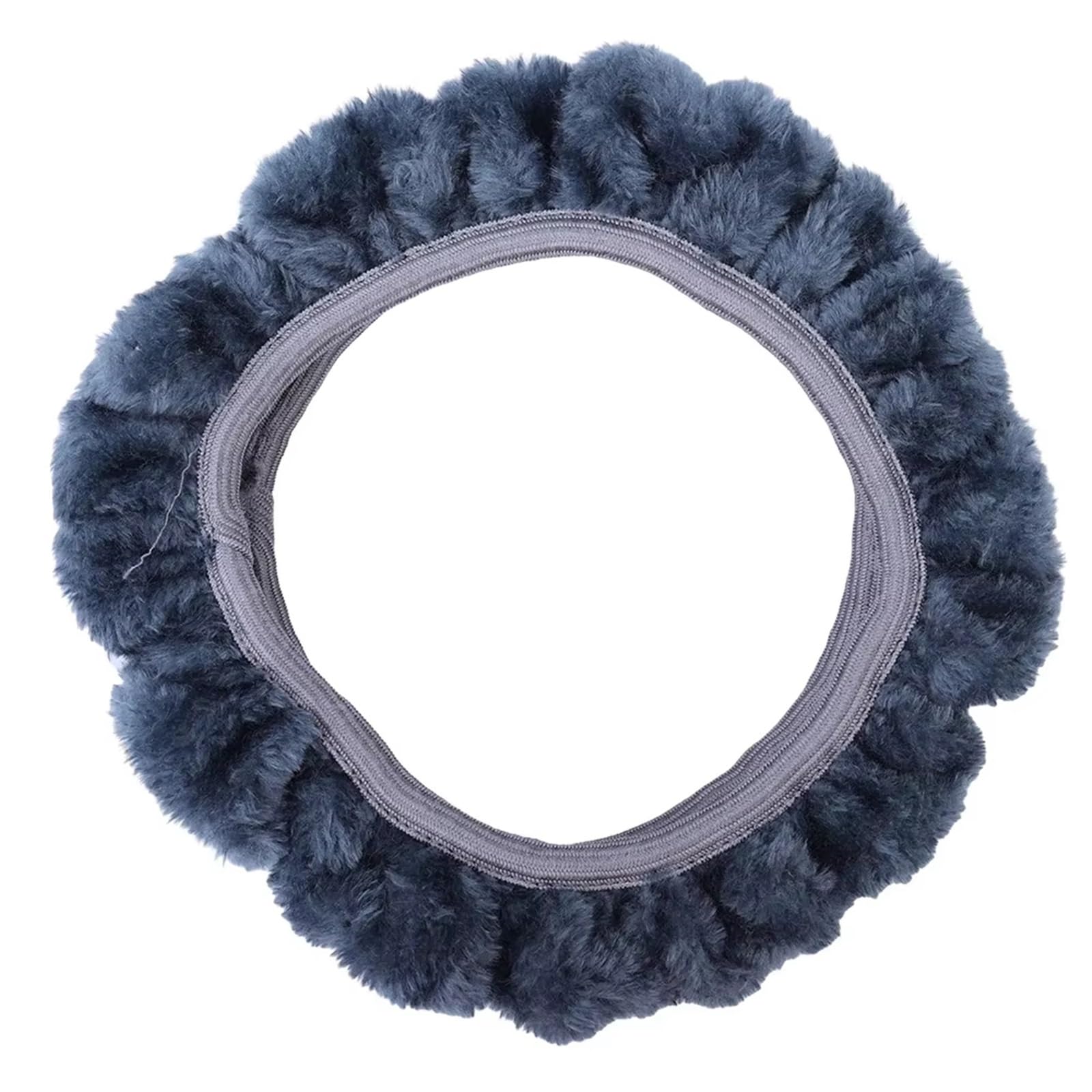 Lenkradbezug Dicker Plüschkragen, Weich, rutschfest, Für Damen Und Herren, Auto-Lenkradabdeckung, Schalthebel-Handbremsabdeckung, Schutz, Dekoration, Winter Warm Auto Lenkradschutz(Gray) von BPBHFFNMW