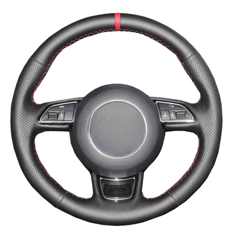 Lenkradbezug Für A1 Für 8X Für A3 Für 8V Für Sportback Für A4 Für B8 Für Saloon Für Avant Für A5 8T A6 C7 A7 G8 A8 D4 Schwarz Auto Lenkrad Abdeckung Auto Lenkradschutz(Red Thread) von BPBHFFNMW