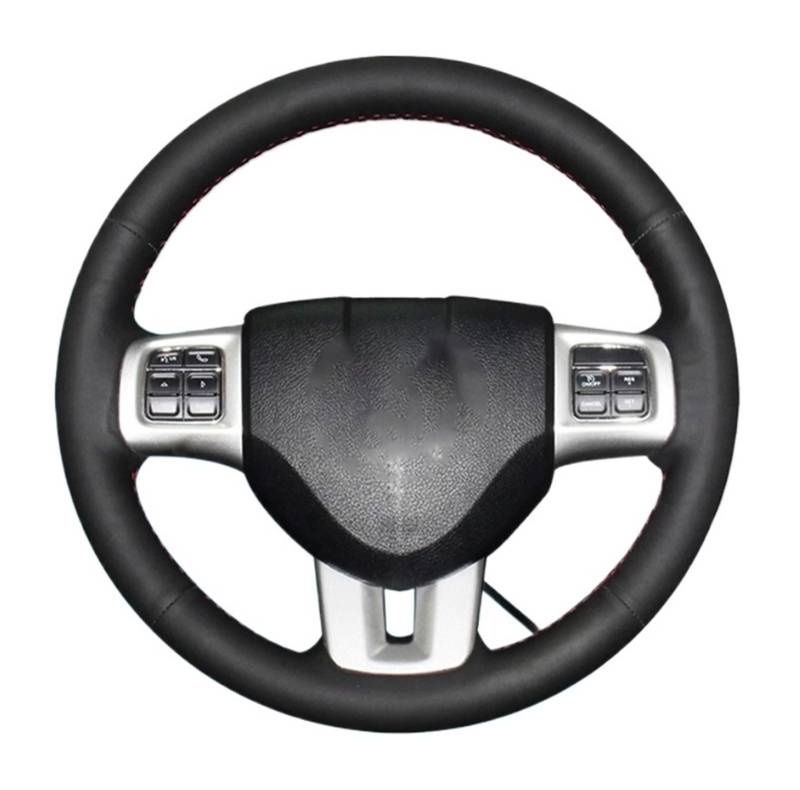 Lenkradbezug Für Dodge Für Grand Für Caravan Für Journey Für Avenger Für Durango Auto Zubehör Lenkung Wrap Auto Lenkrad Geflecht Abdeckung Auto Lenkradschutz(Red Blue Thread) von BPBHFFNMW