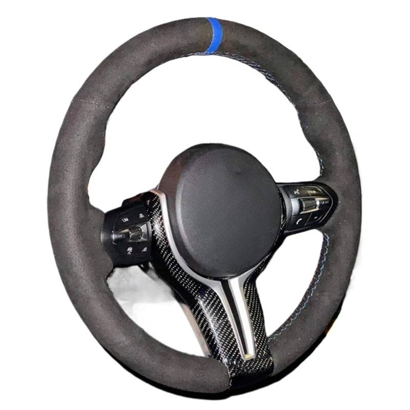 Lenkradbezug Für F87 M2 F80 M3 F82 M4 M5 F12 F13 M6 F85 X5 M F86 X6 F33 F30 rutschfeste Schwarz Leder Wildleder Auto Lenkrad Abdeckung Auto Lenkradschutz(Style 2) von BPBHFFNMW