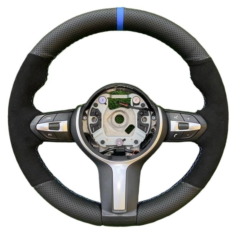 Lenkradbezug Für F87 M2 F80 M3 F82 M4 M5 F12 F13 M6 F85 X5 M F86 X6 F33 F30 rutschfeste Schwarz Leder Wildleder Auto Lenkrad Abdeckung Auto Lenkradschutz(Style 5) von BPBHFFNMW