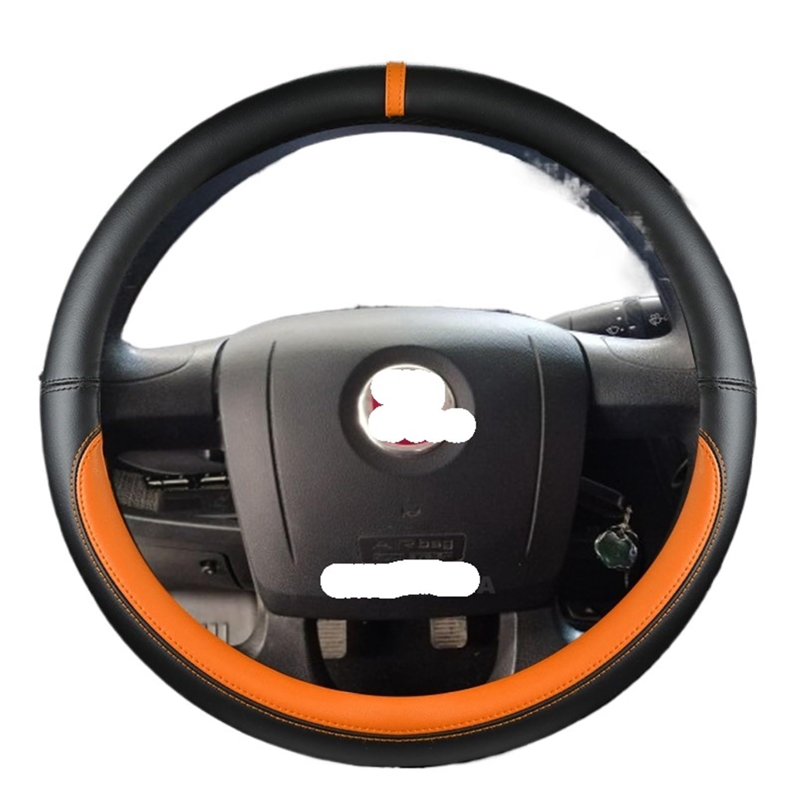 Lenkradbezug Für FIAT Für Ducato Für Peugeot Für Boxer Für Citroen Für Jumper Für Relais Für Ram Für Promaster Auto Lenkrad Abdeckung Auto Lenkradschutz(Orage) von BPBHFFNMW