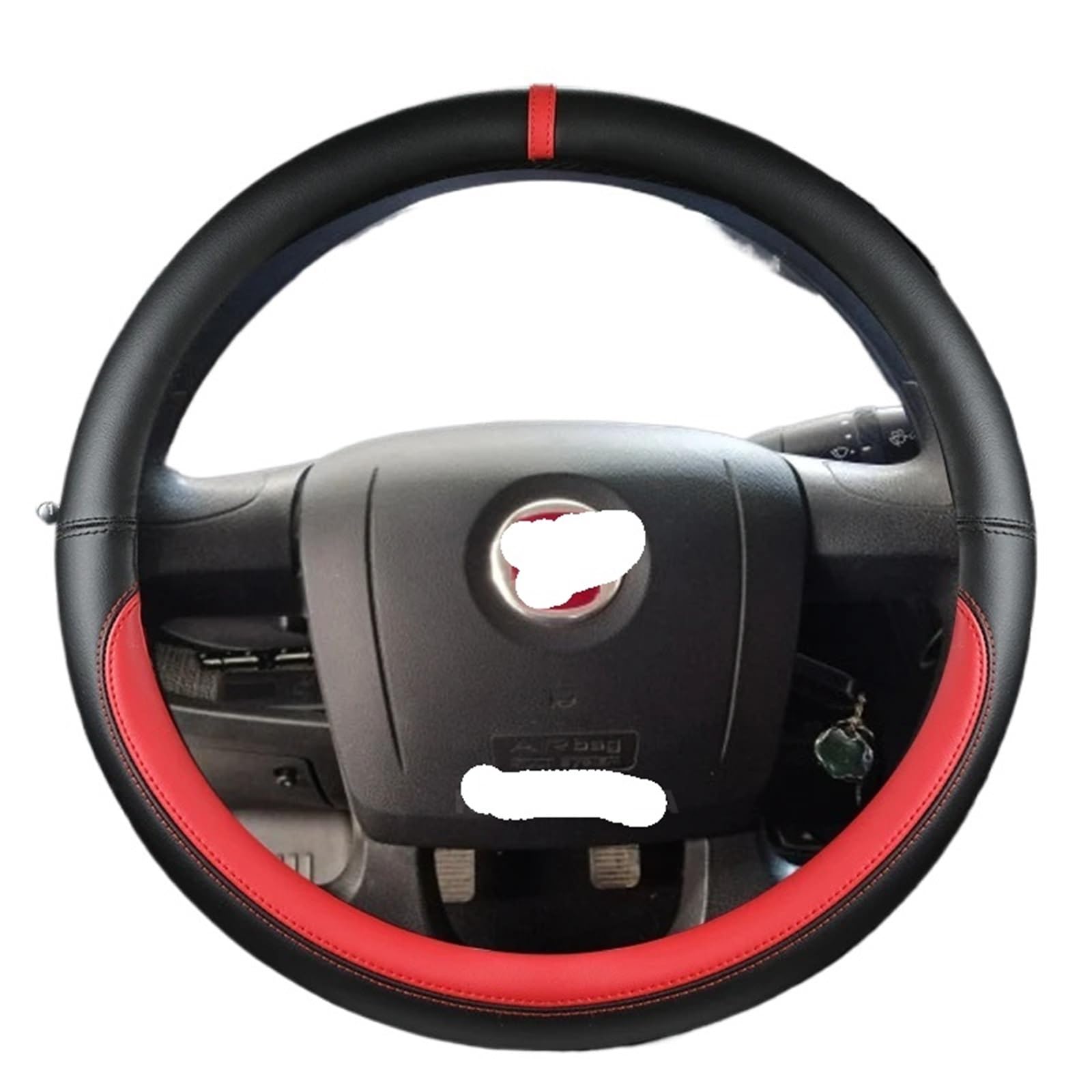 Lenkradbezug Für FIAT Für Ducato Für Peugeot Für Boxer Für Citroen Für Jumper Für Relais Für Ram Für Promaster Auto Lenkrad Abdeckung Auto Lenkradschutz(RED) von BPBHFFNMW