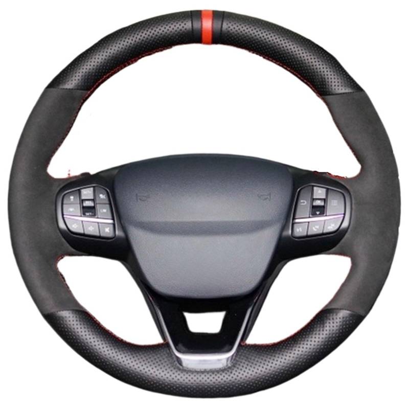 Lenkradbezug Für Ford Für Focus 4 Für Escape 2019 2020 Für Fiesta Für Tourneo 2018-2020 Für Escort Für Puma Auto Lenkrad Abdeckung Auto Lenkradschutz(Style 8) von BPBHFFNMW