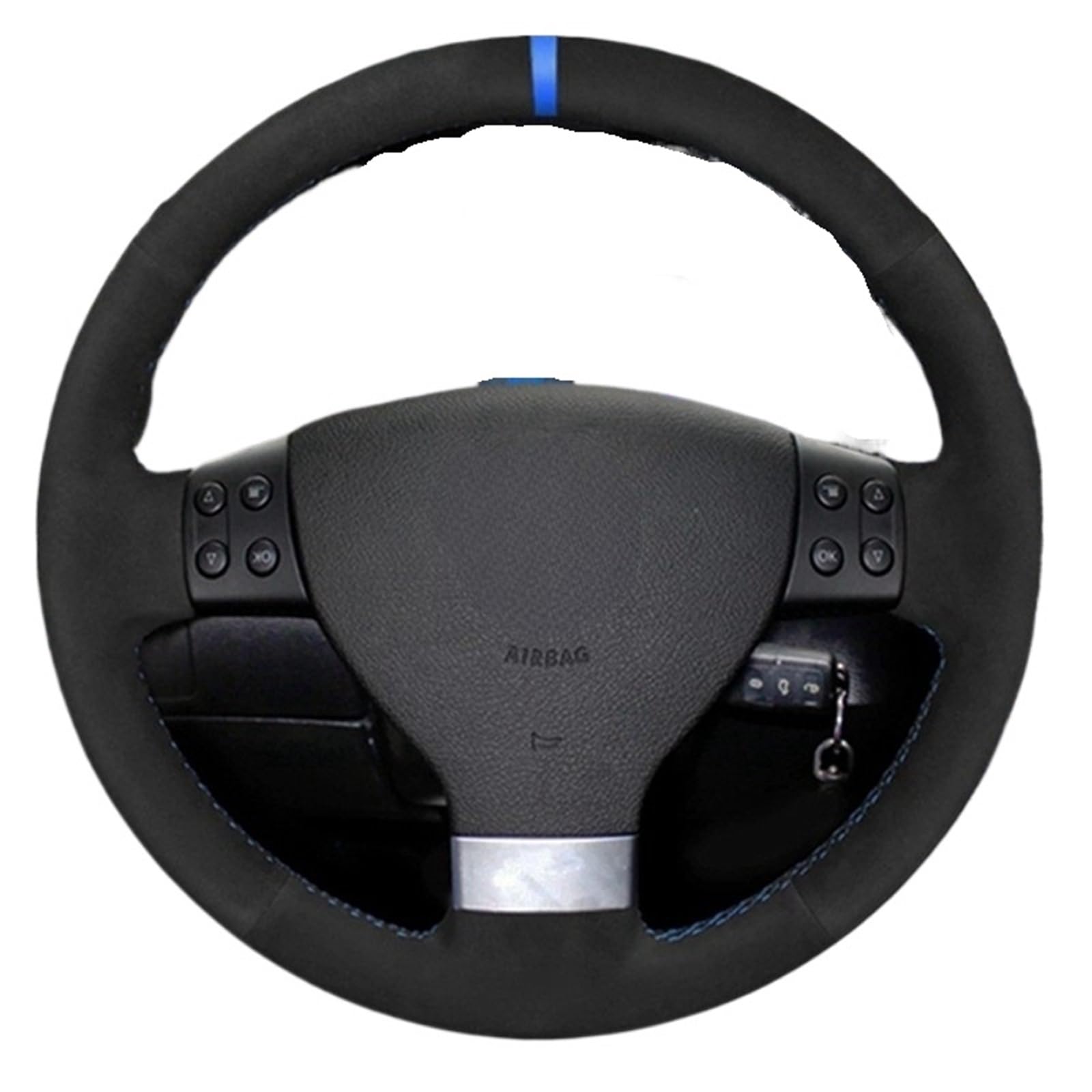 Lenkradbezug Für Golf 5 Für Mk5 Für VW Für Passat Für B6 Für Jetta 5 Für Mk5 Für Tiguan 2007-2011 Auto Lenkrad Abdeckung Wildleder Auto Lenkradschutz(Orange Thread) von BPBHFFNMW
