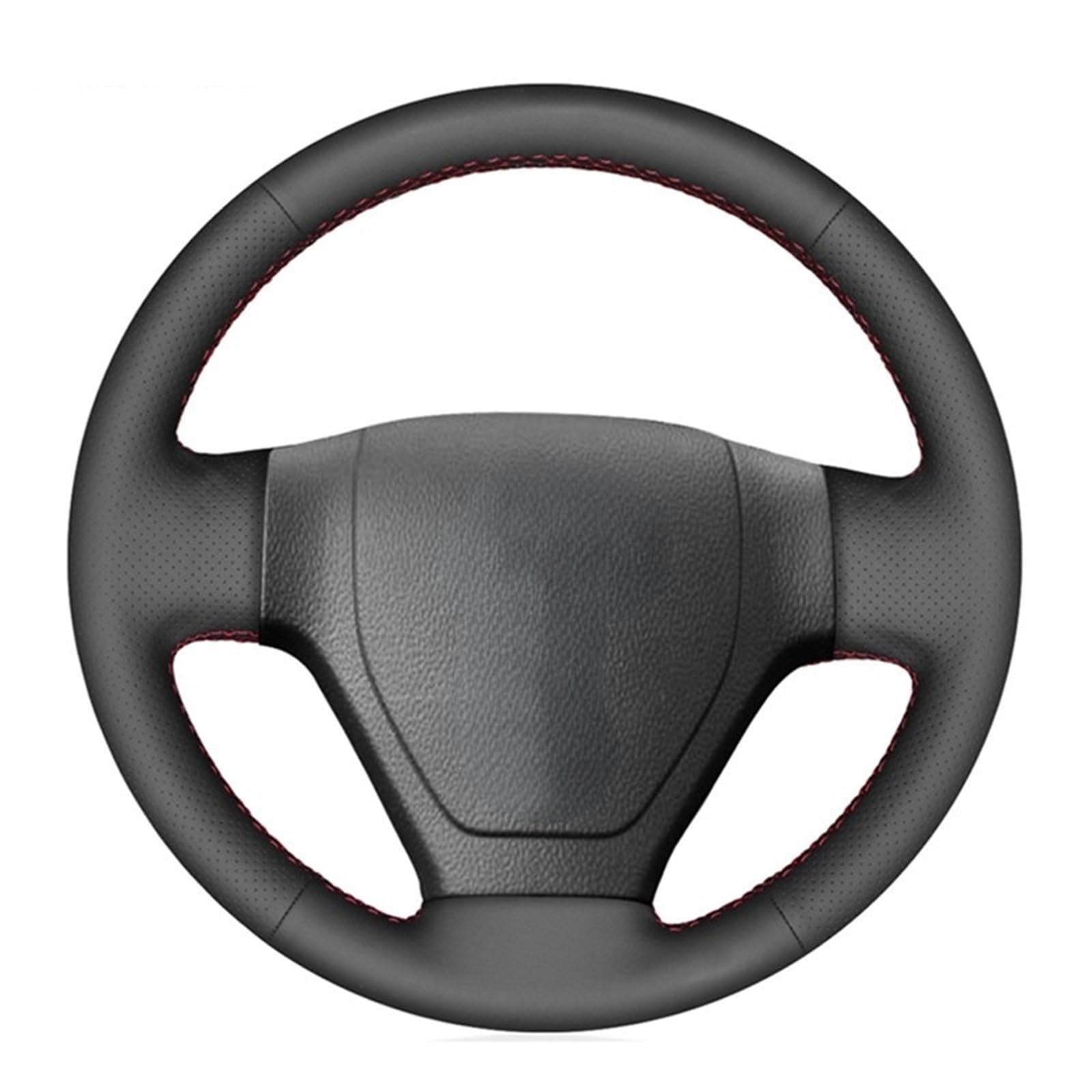 Lenkradbezug Für Hyundai Für Getz 2002 2003 2004 2005 2006 Handgenähte Schwarze Kunstleder-Autolenkradabdeckung Auto Lenkradschutz(Black Thread) von BPBHFFNMW