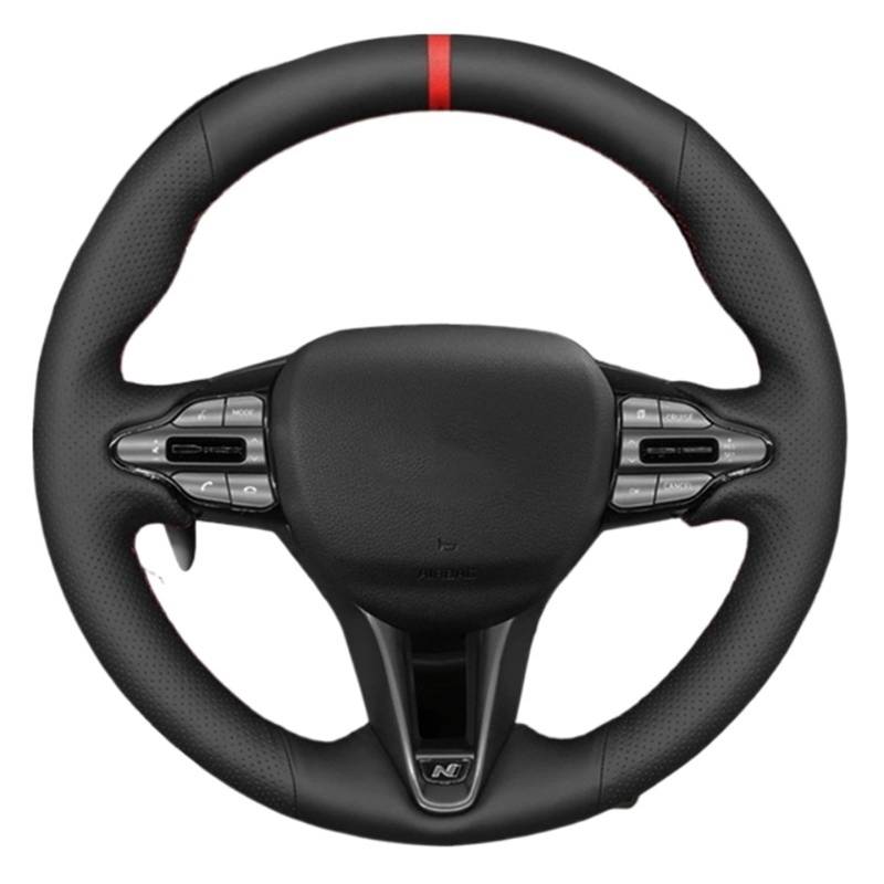 Lenkradbezug Für Hyundai Für I30 N 2018 2019 2020 Für Veloster N 2019 2020 2021 Auto Zubehör Auto Lenkrad Abdeckung schwarz Mikrofaser Leder Auto Lenkradschutz(Orange Thread) von BPBHFFNMW
